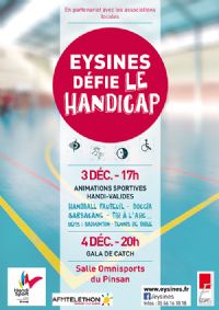 Eysines défie le handicap. Du 3 au 4 décembre 2015 à Eysines. Gironde. 